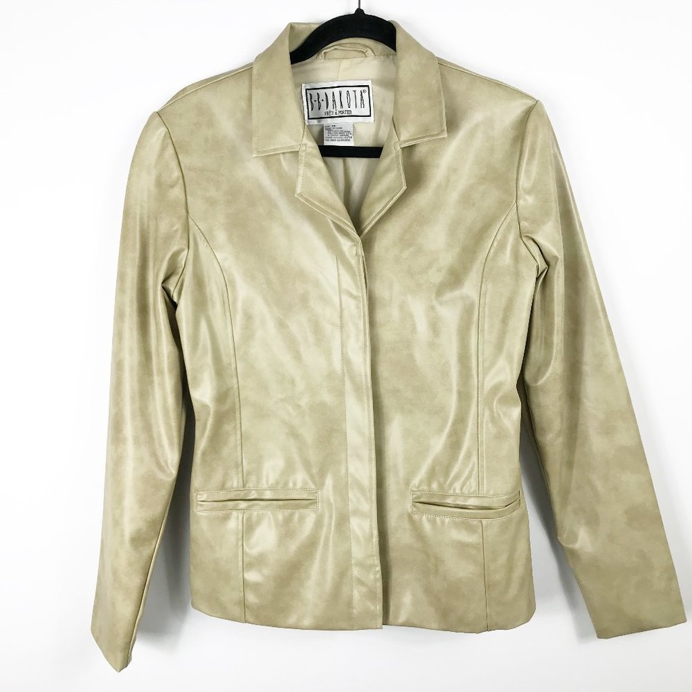 BB Dakota Faux Leather Lined Blazer Jacket M